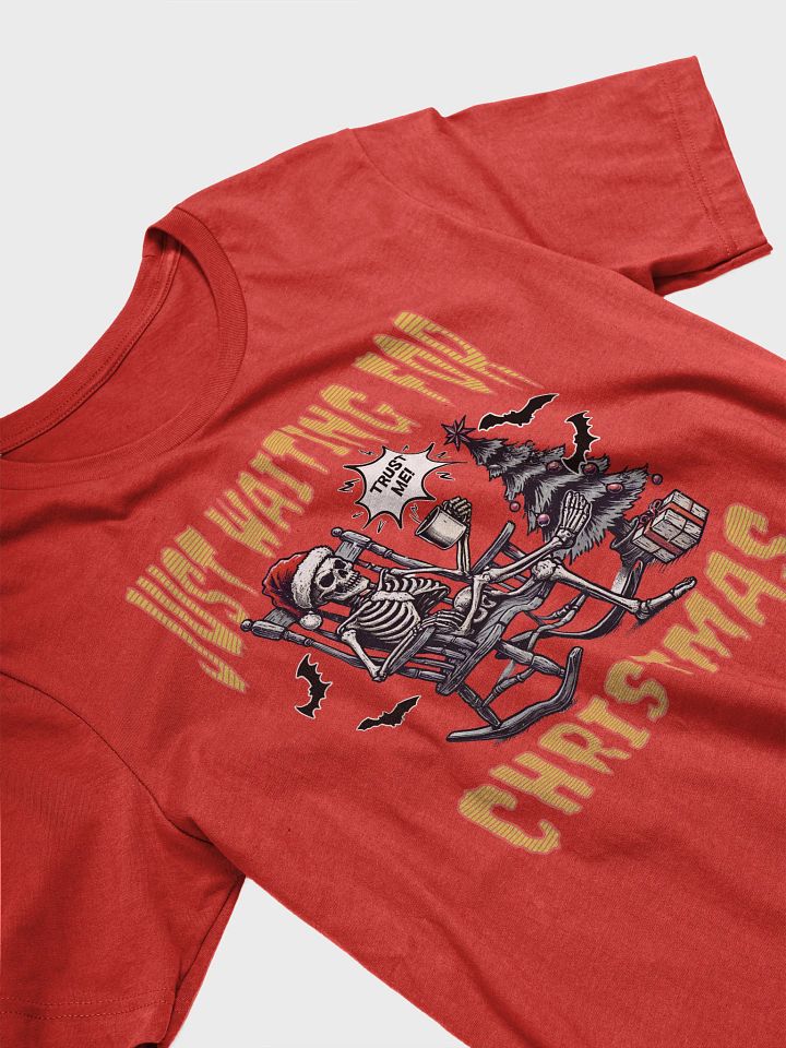 Just Waiting For Christmas Santa's Skeleton T-Shirt product image (20)