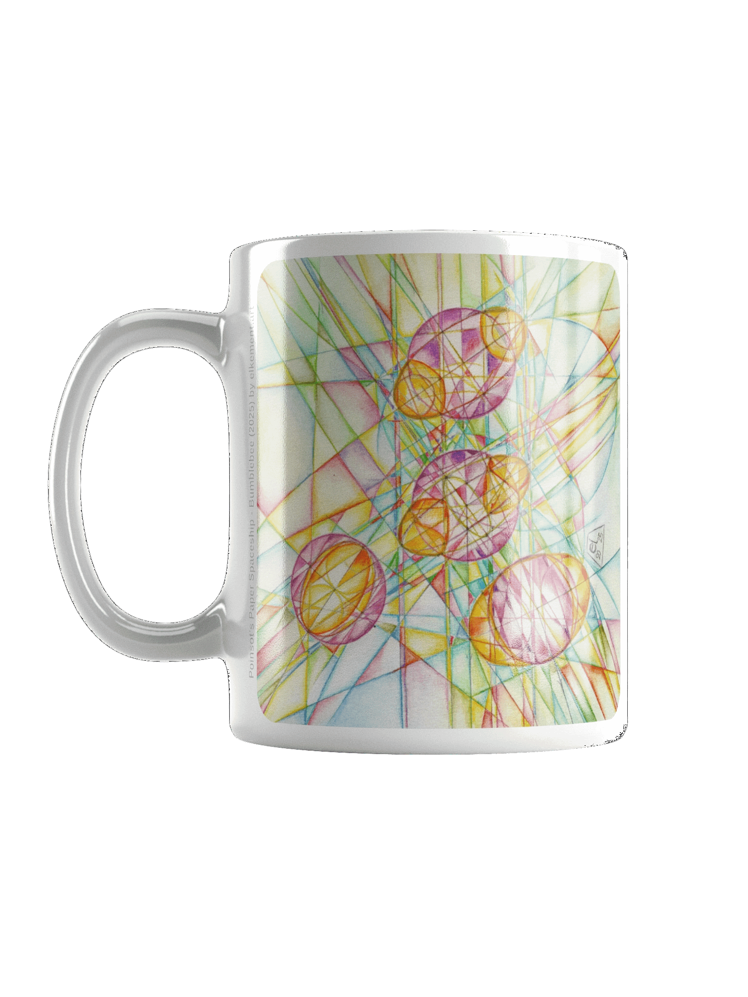 Poinsot's Paper Spaceship 3+4 - Gyroscope Physics Geometric Drawings Mug product image (6)