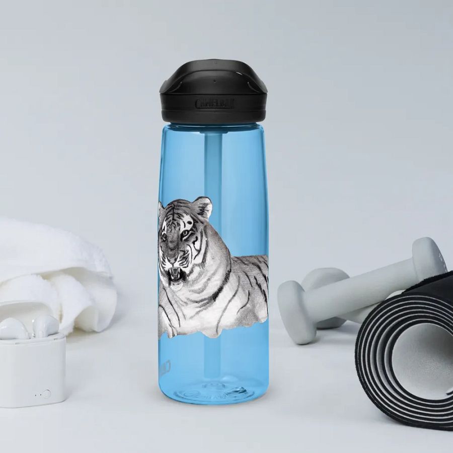 Tiger Drawing Water Bottle Straw product image (69)