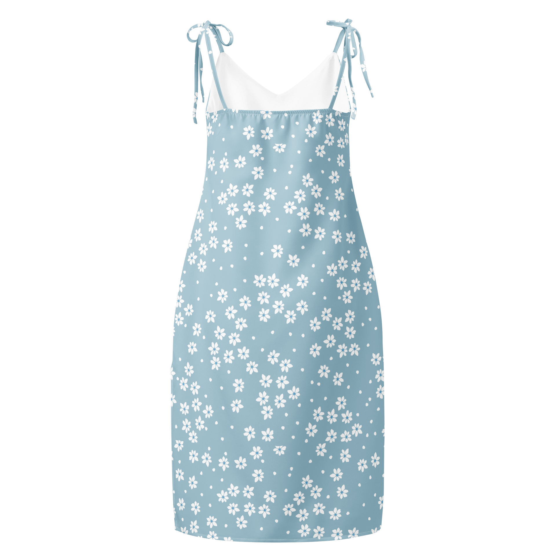 Baby Blue Daisy Tie-Strap Slip Dress product image (2)