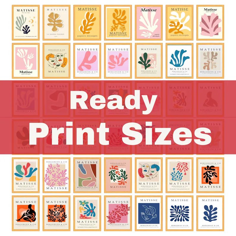 Matisse Art Print Set of 500+ Matisse Digital Poster Printable wall art product image (3)