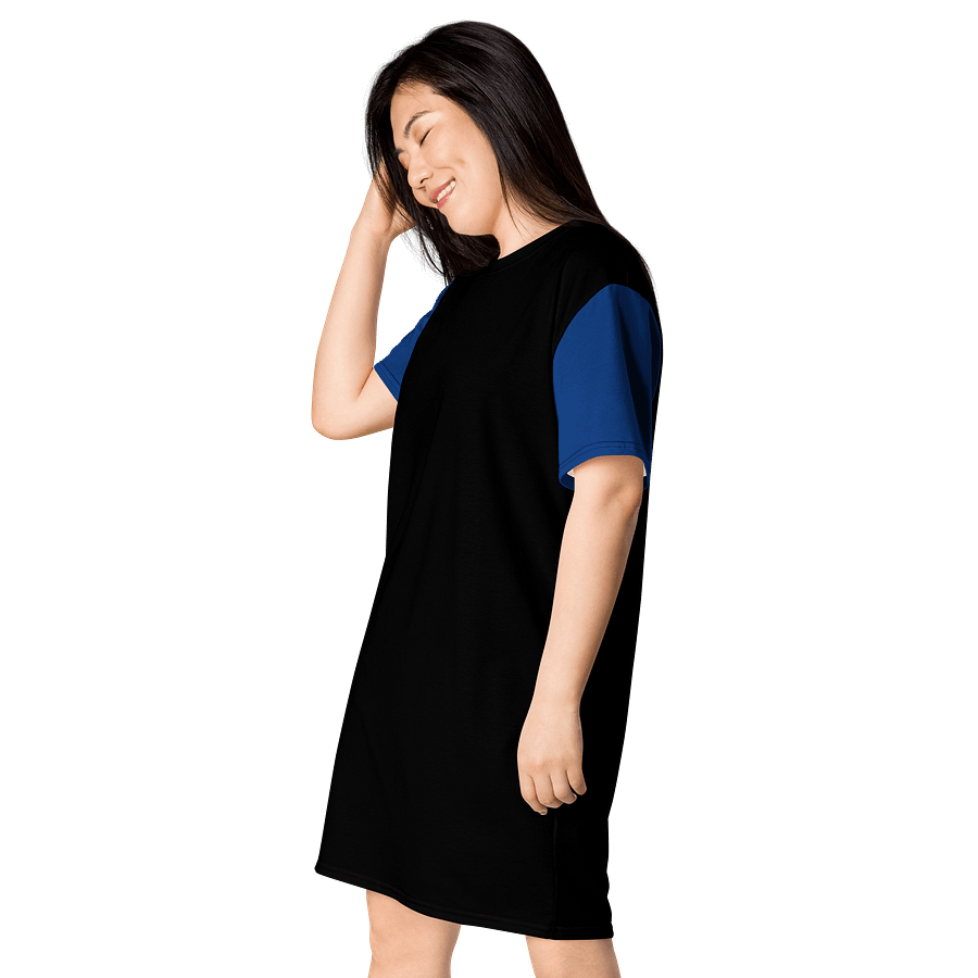 Midnight Veil Designs Black & Blue Gothic T-Shirt Dress - Sizes 2XS-6XL product image (3)