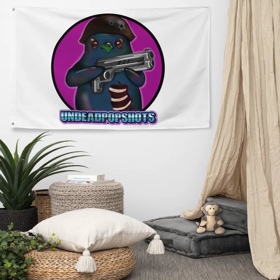 UndeadPopShots Penguin Flag Logo Color Dark Pink product image (5)