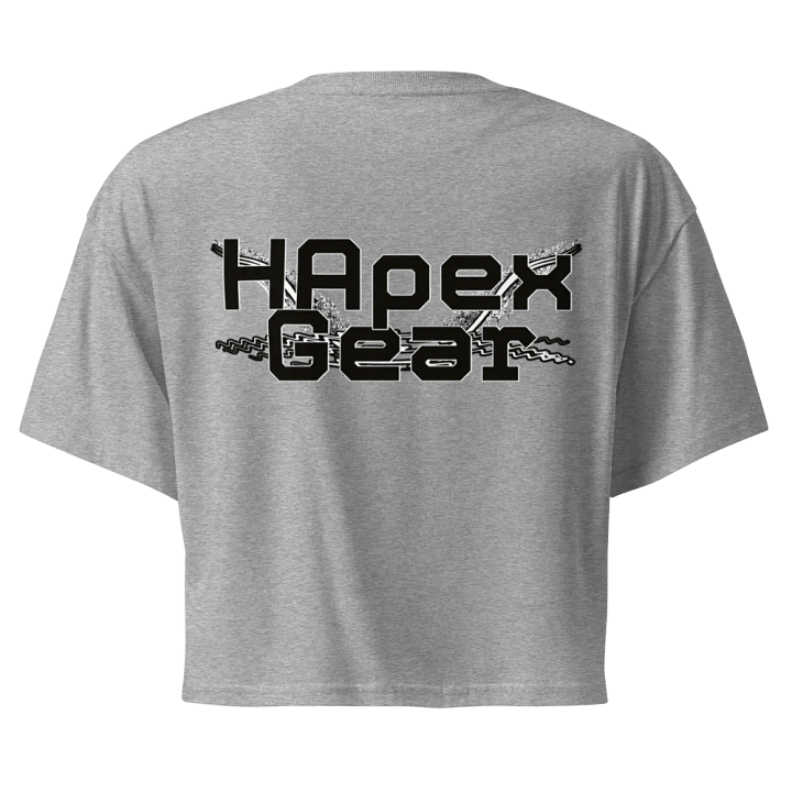 Women's Premium Crop Top - Embroidered - Black HApex Gear White Logo product image (1)