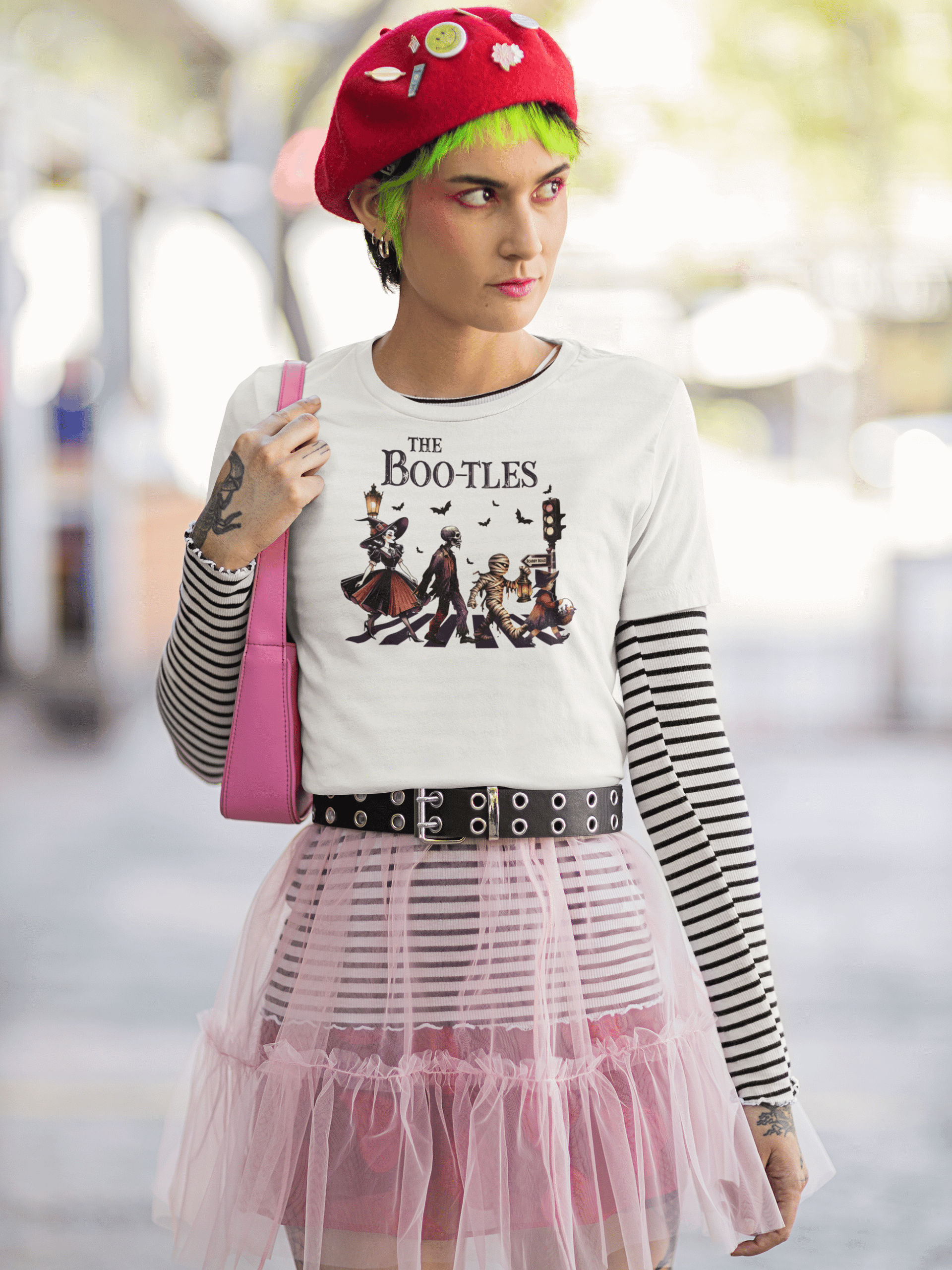 The Boo-tles Retro Halloween Parody Women's Tee product image (38)