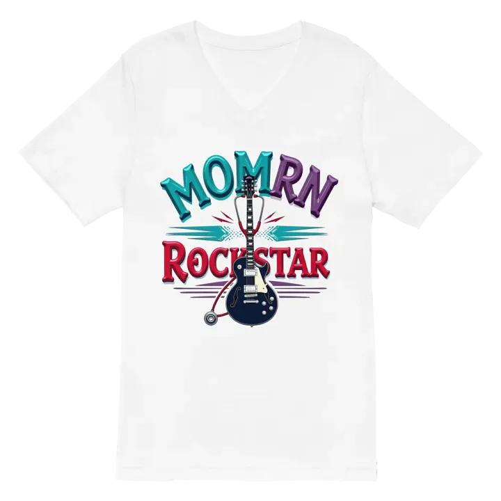 Rockstar Mom RN V-Neck Tee product image (6)