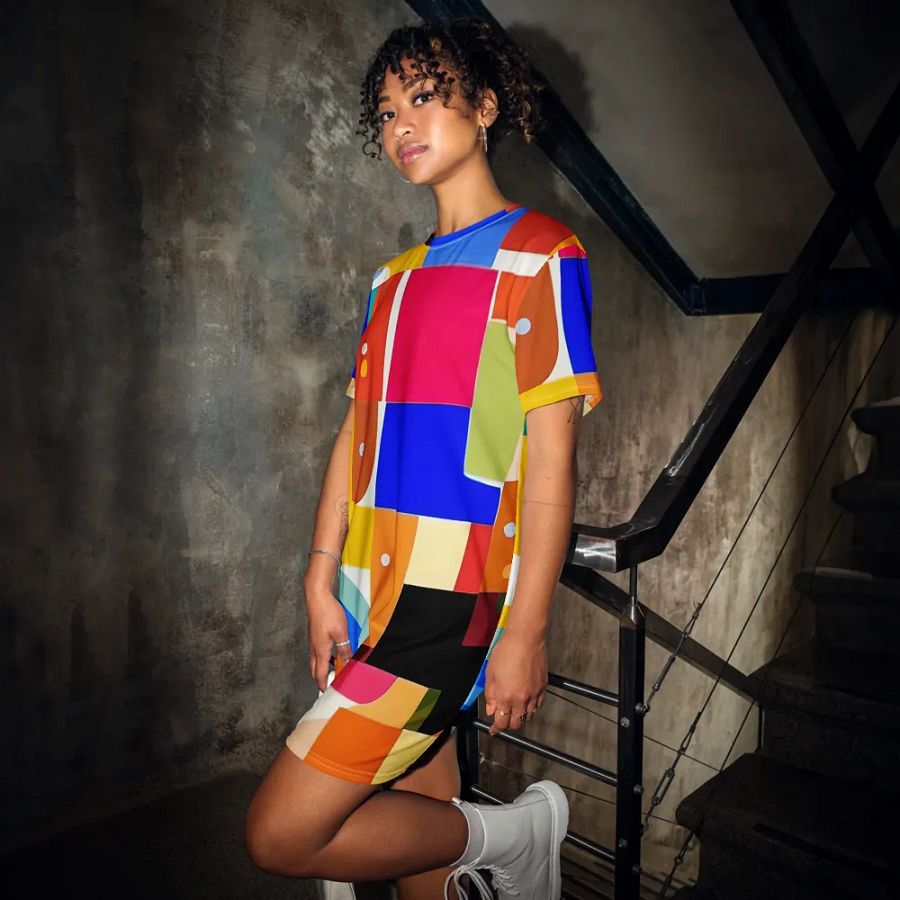 Mosaic Magic T Shirt Dress product image (12)