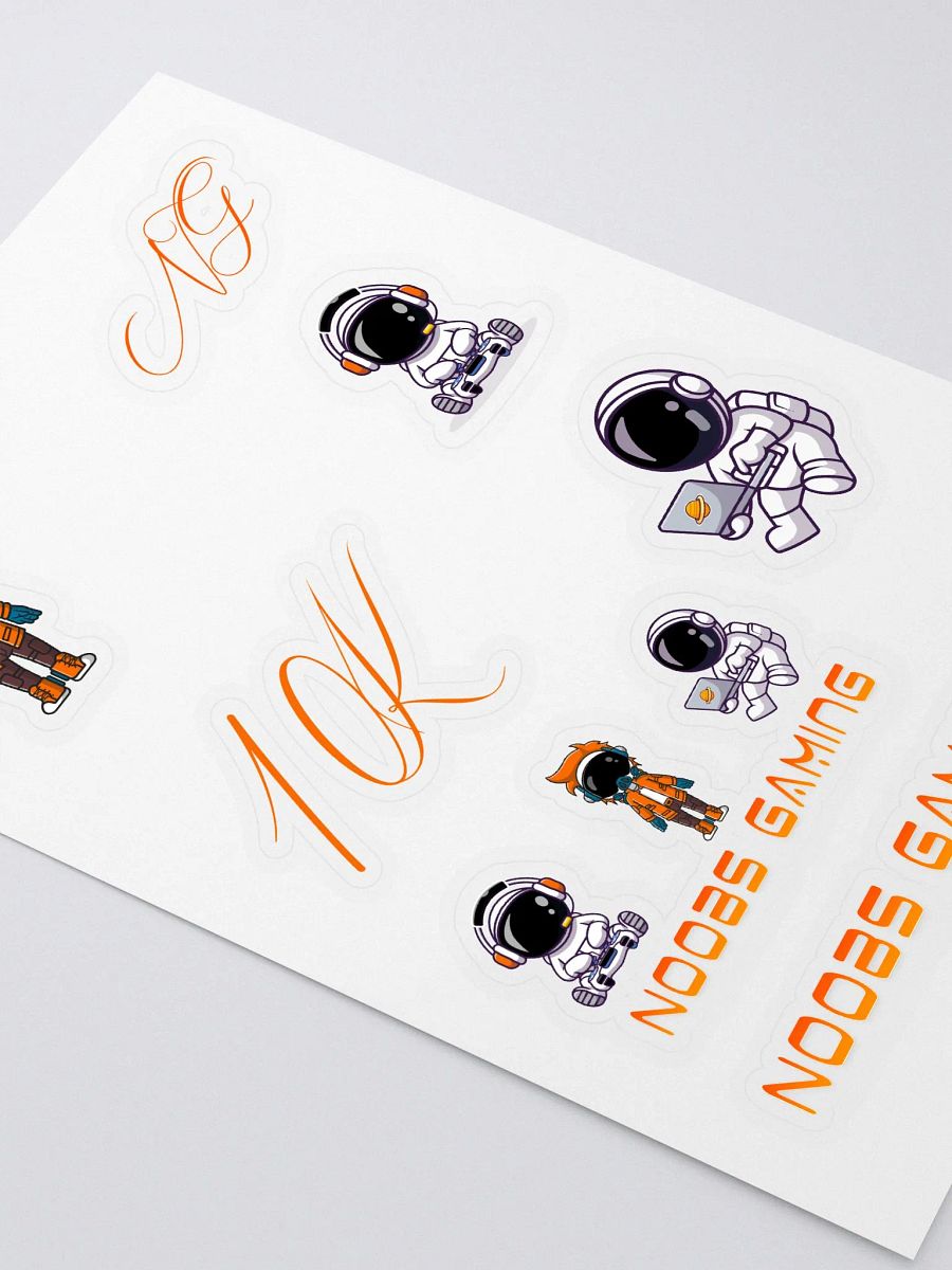Noobs gaming Kiss-Cut Sticker Sheet product image (2)