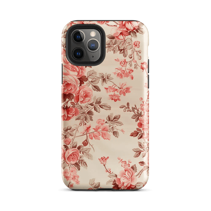 Pink Floral Toile - Tough Phone Case product image (2)