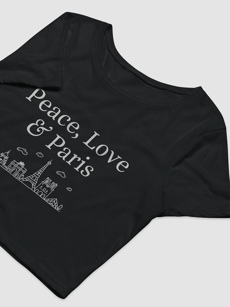 Peace, Love and Paris with Monuments Muse Crop Tee | White Ink Design product image (9)