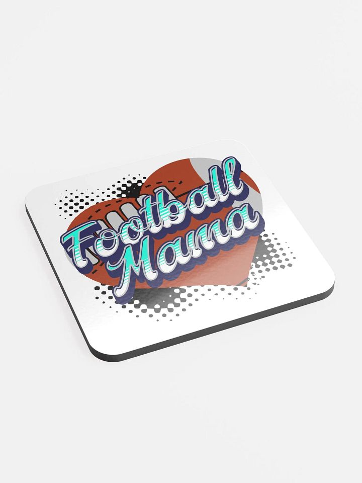 Mama Heart Football Glossed Coaster product image (2)