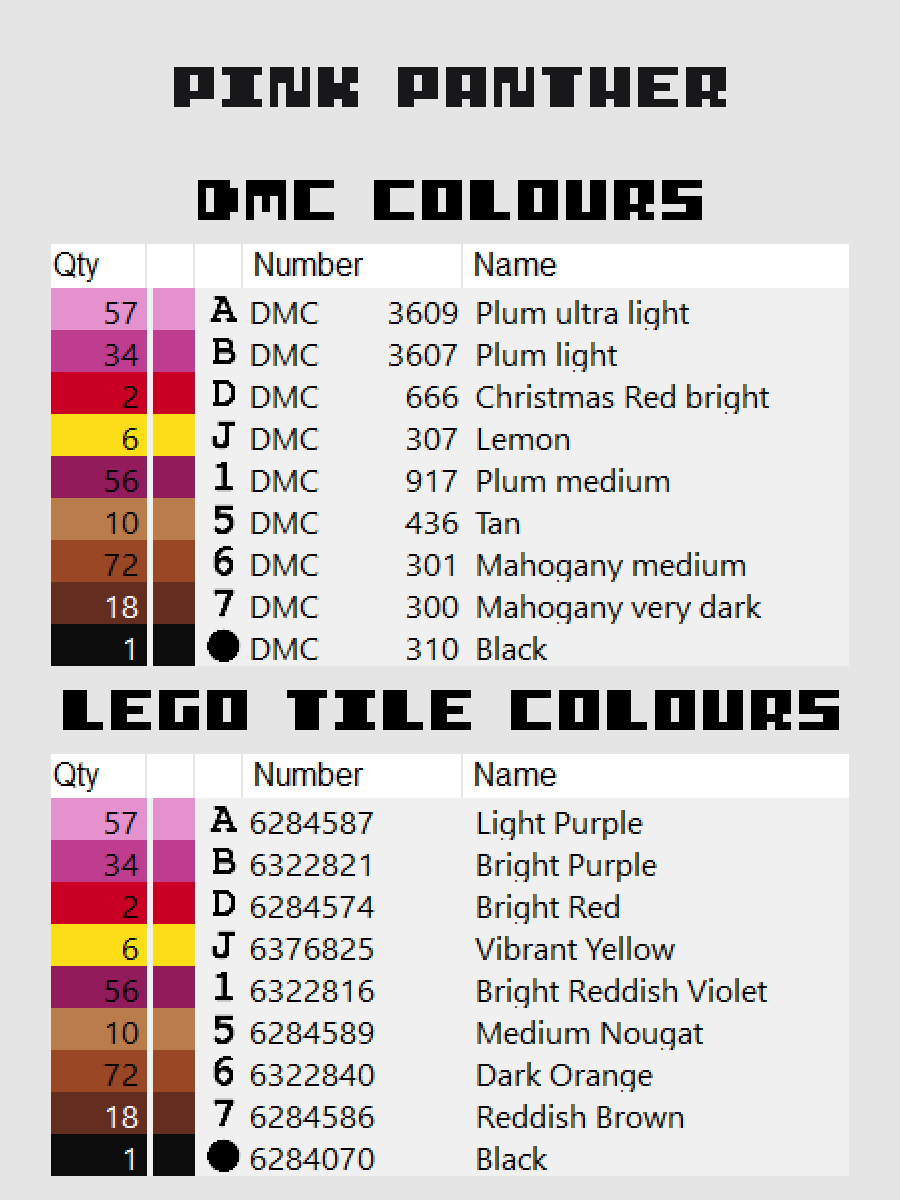 Pink Panther Pixel Art product image (4)