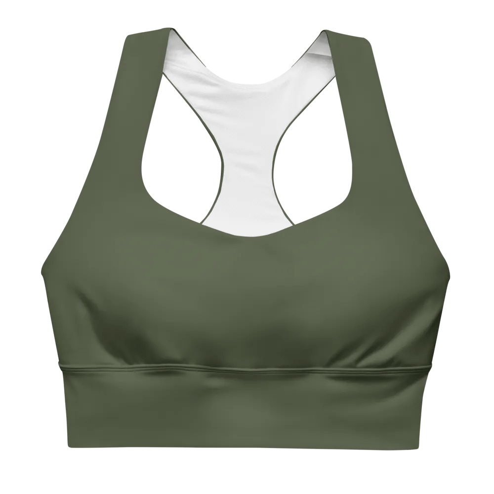 Olive Longline Sports Bra product image (5)