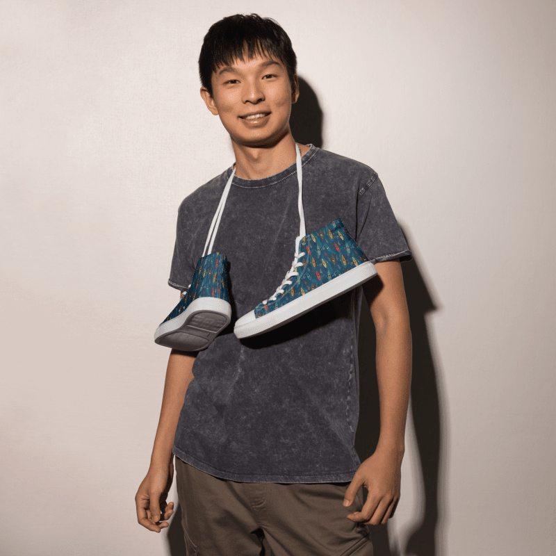 Paddling Peaks - Mens High Top Canvas Shoes product image (2)