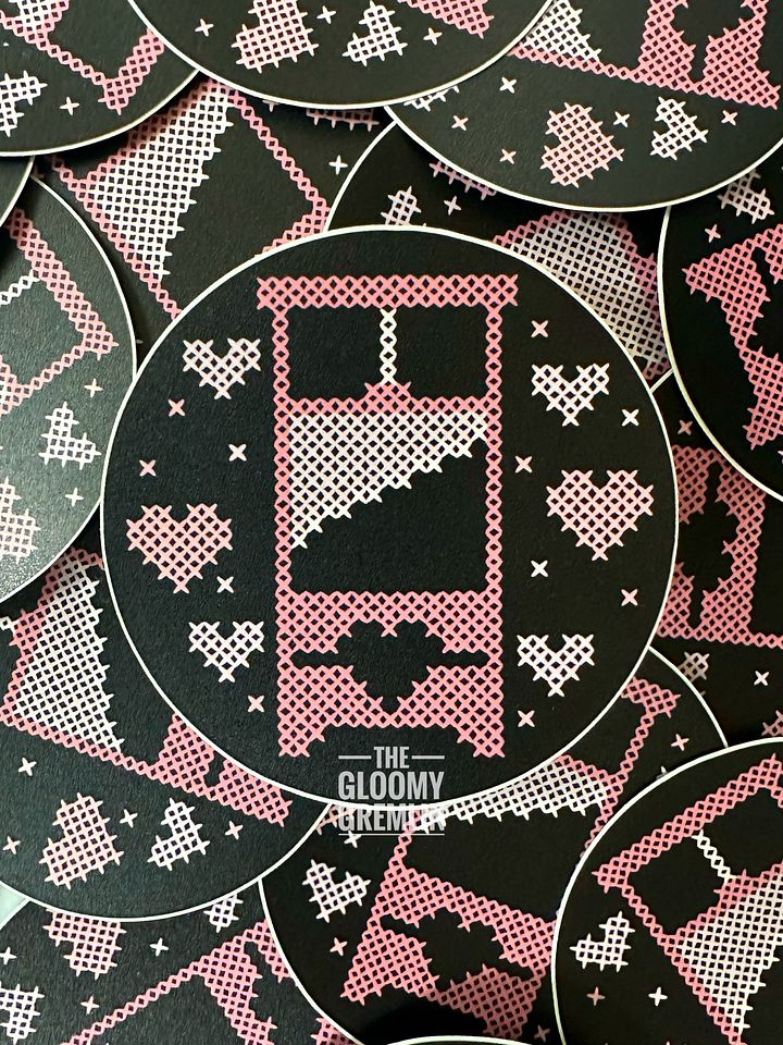 Pink Guillotine - 3" Matte Sticker product image (1)