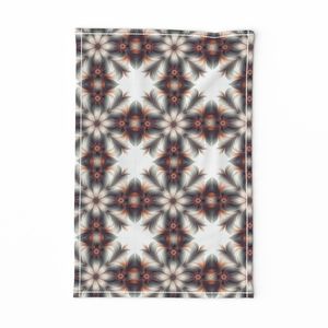 Seamless Pattern - Geometric Floral Pattern in Pale Oranges and Greens product image (11)