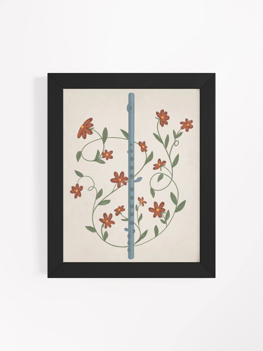 Flute With Autumn Flowers Framed Poster product image (14)