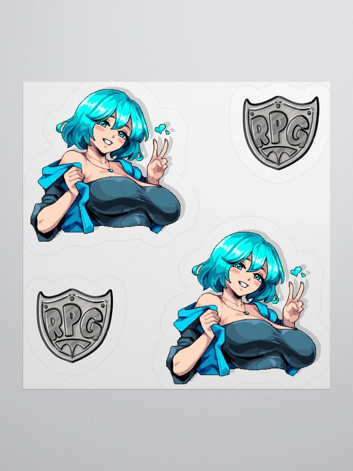 Selphie the Slime Girl - Pixel Art - Sticker Sheet! product image (1)