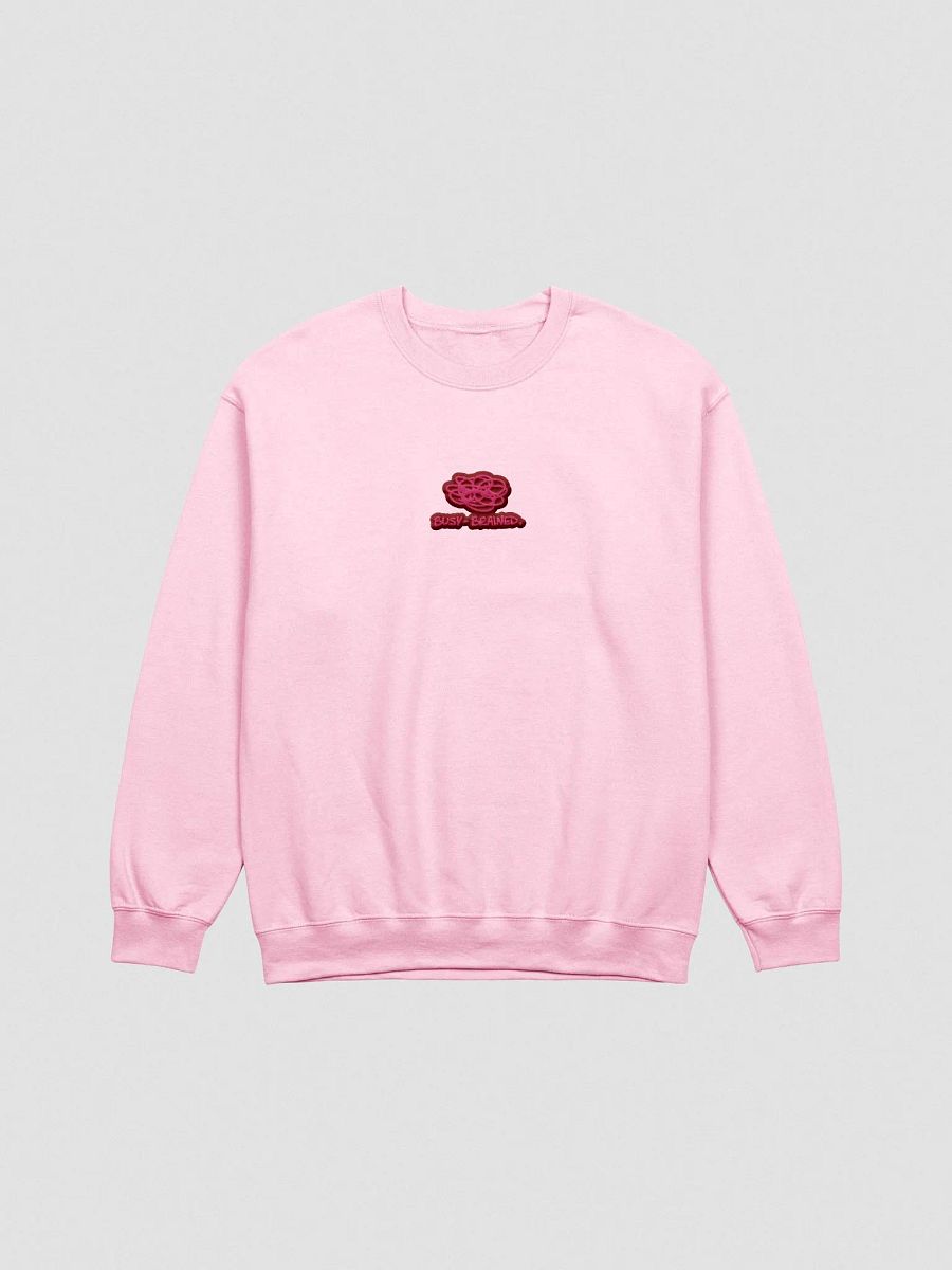 BUSY-BRAINED embroidered crewneck (monochrome pink bubble design) product image (5)