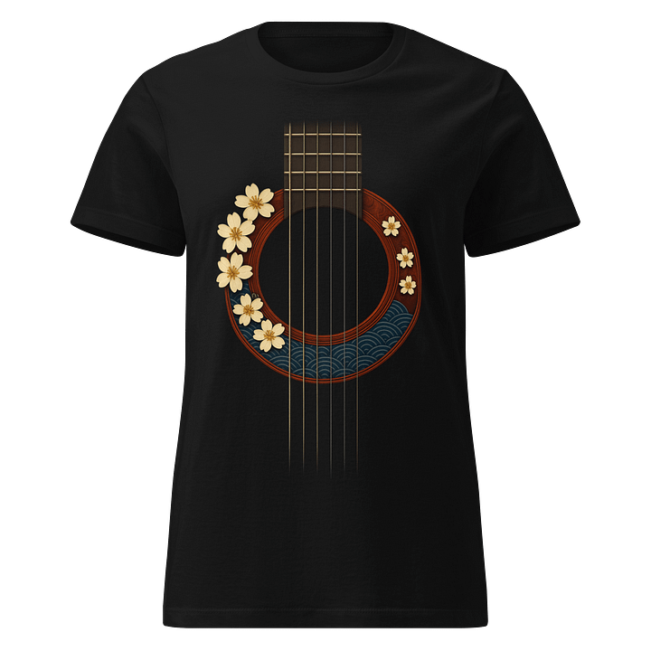 Cherry Blossom Guitar Sound Hole Women's Tee product image (1)