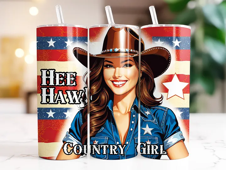 Country Girl 20 oz Skinny Stainless Steel Tumbler product image (2)