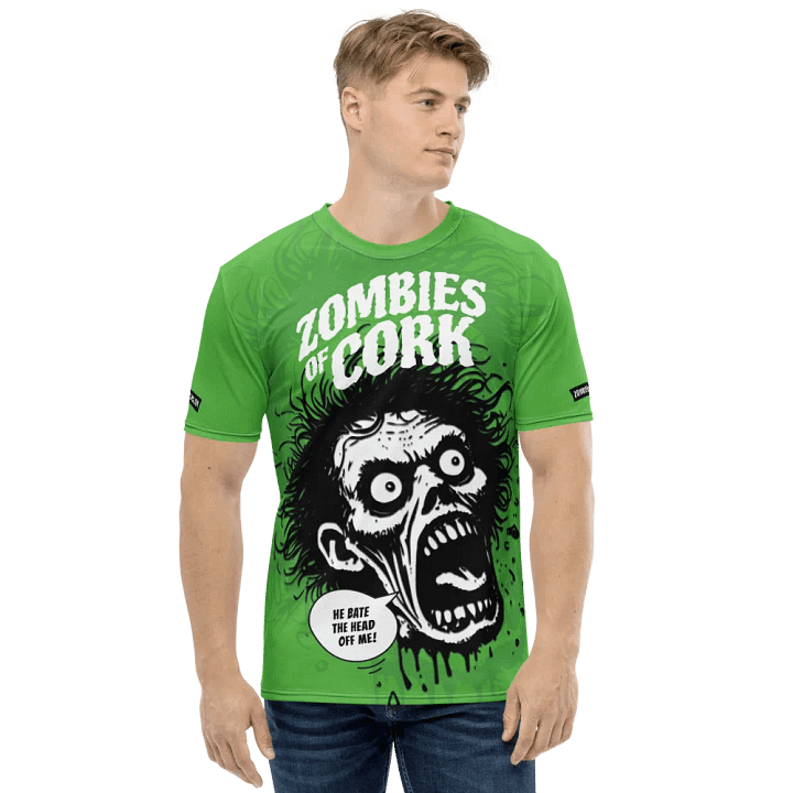 Zombie Floating Head Allover Print T-Shirt (Zombie Green Version) product image (1)
