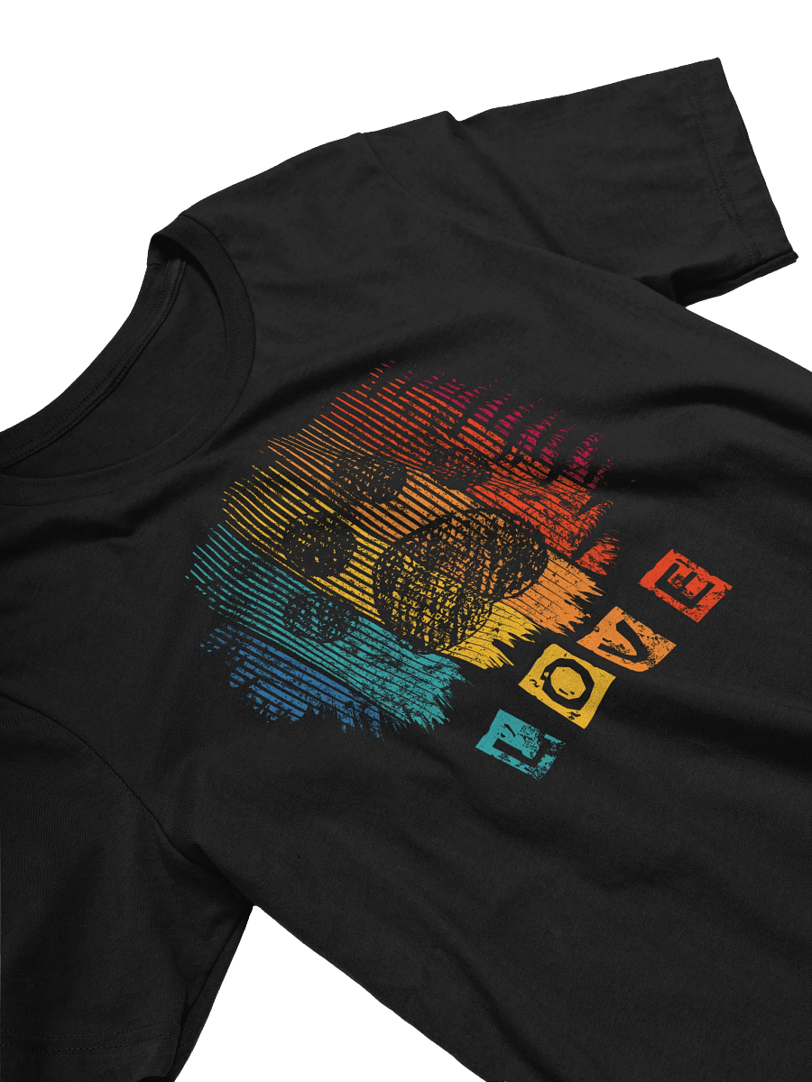 Retro 90s Grunge Cat Paw Print Love T-Shirt - Feline Lover Gift product image (3)
