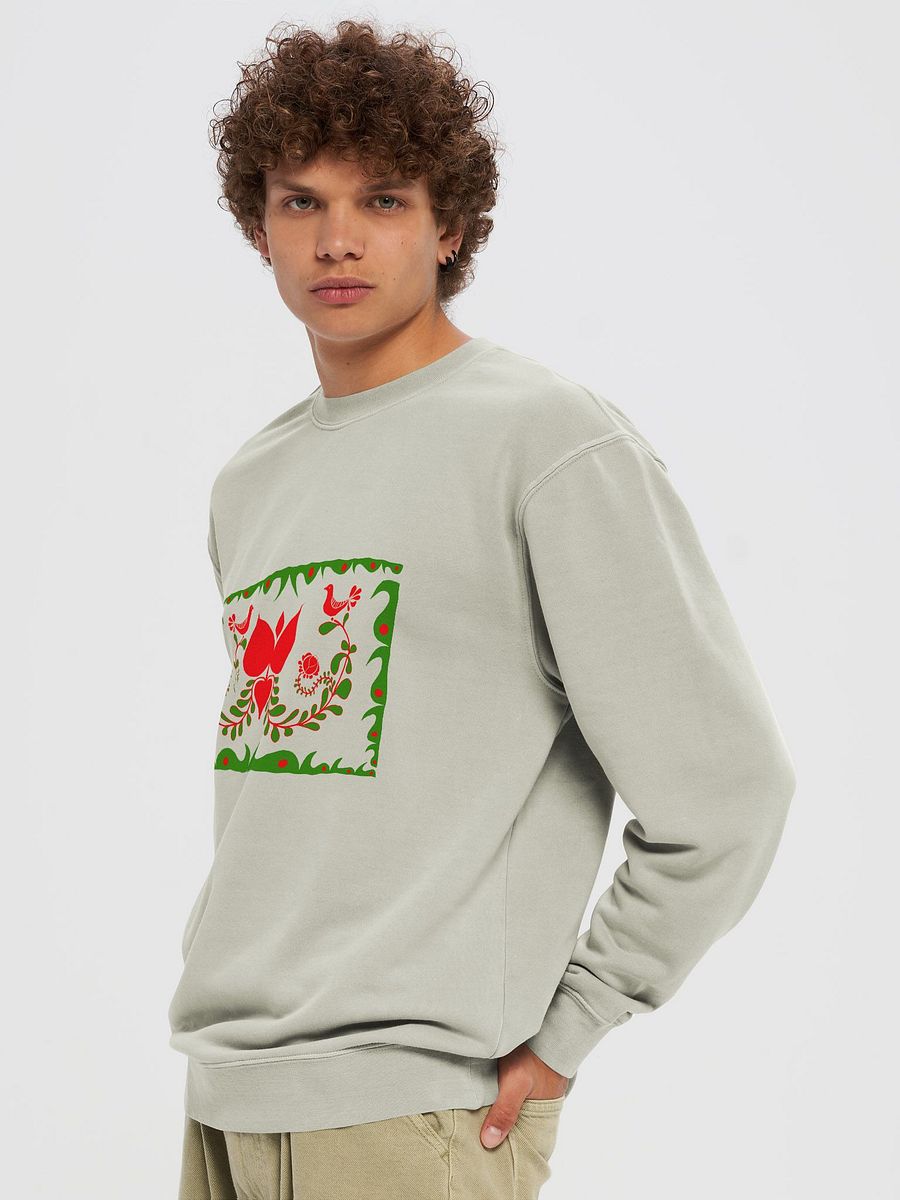 Green Shades Hungarian Folk Art Inspired Unisex Sweatshirt product image (5)
