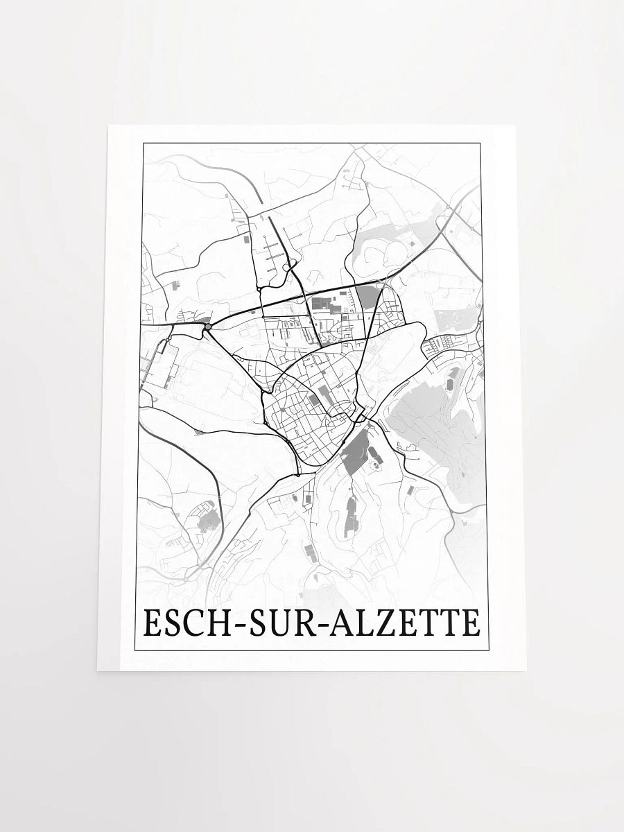 Esch-sur-Alzette, Luxembourg, city map print product image (18)