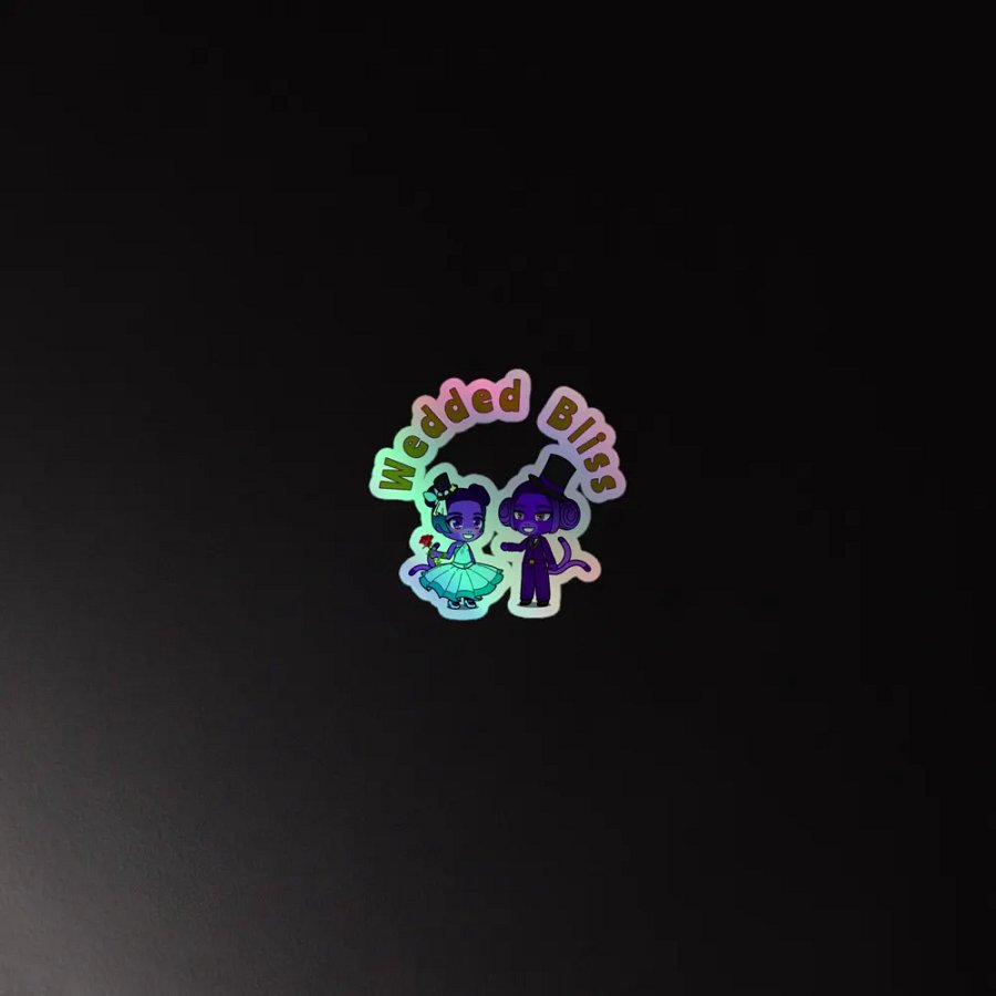 Wedded Bliss - Nebula Monkeys - rainbow sticker product image (2)