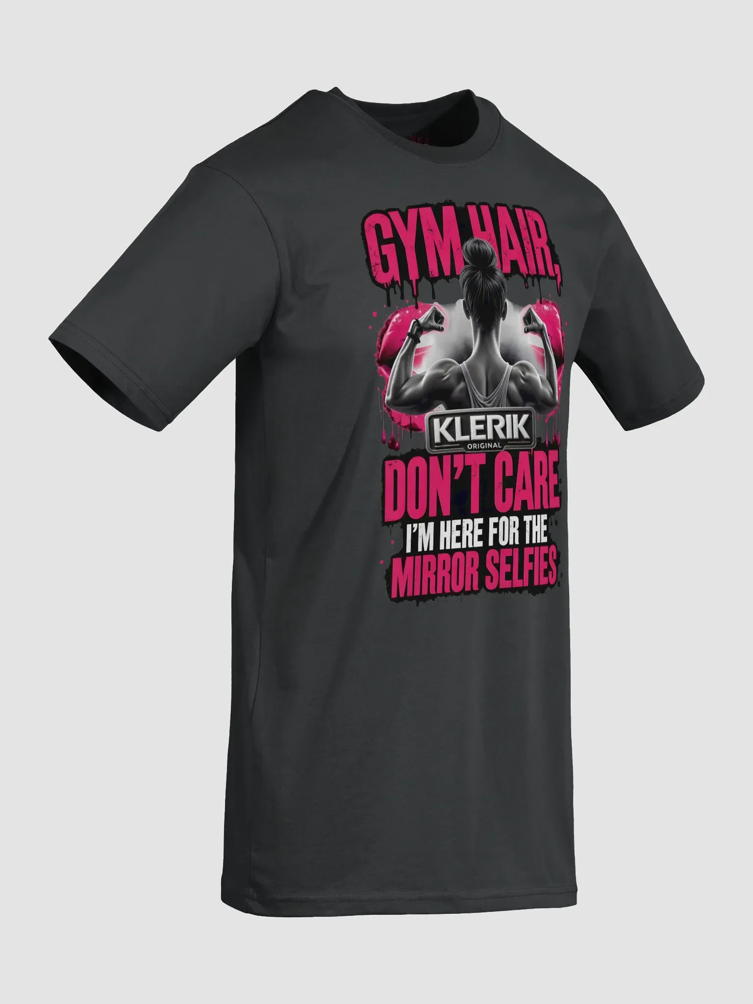 FOCUS Men's Premium Tee - GYM HAIR DON'T CARE I'M HERE FOR THE MIRROR SELFIES product image (55)