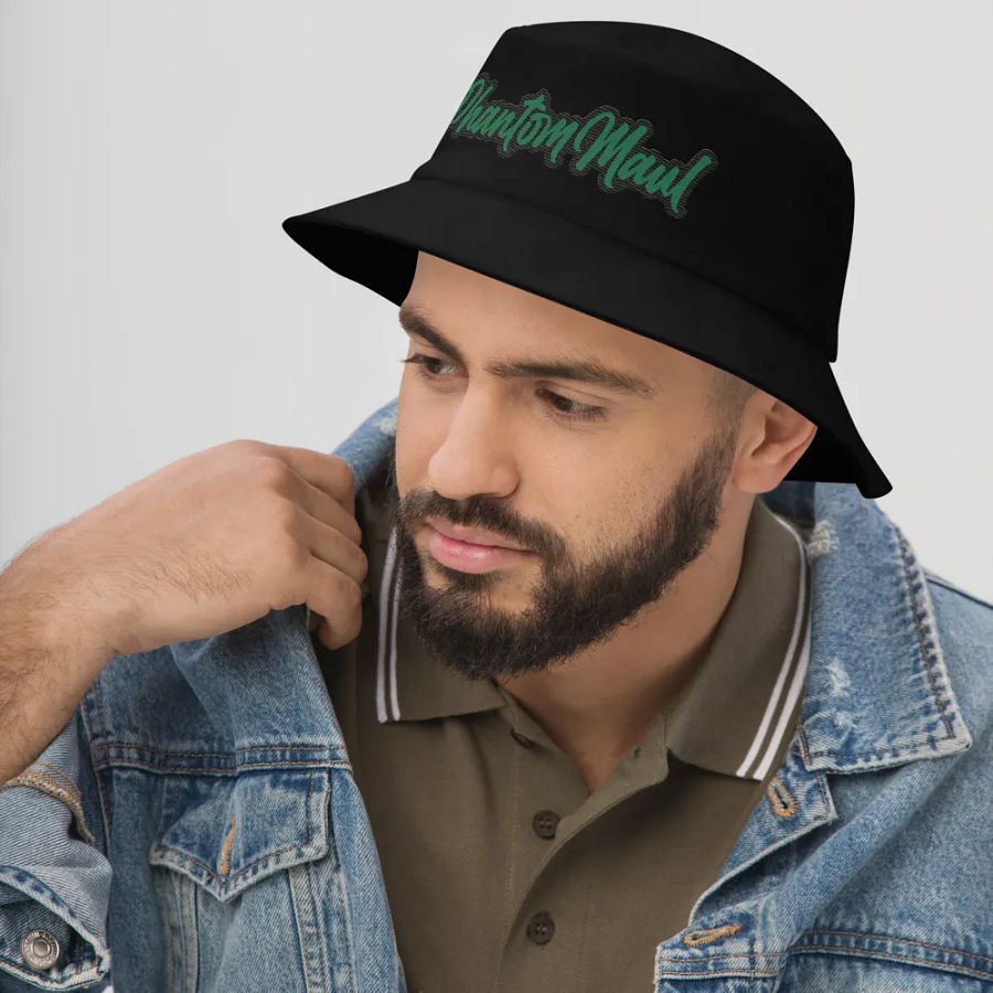 'PhantomMaul' Bucket Hat Forest Green Lettering product image (11)