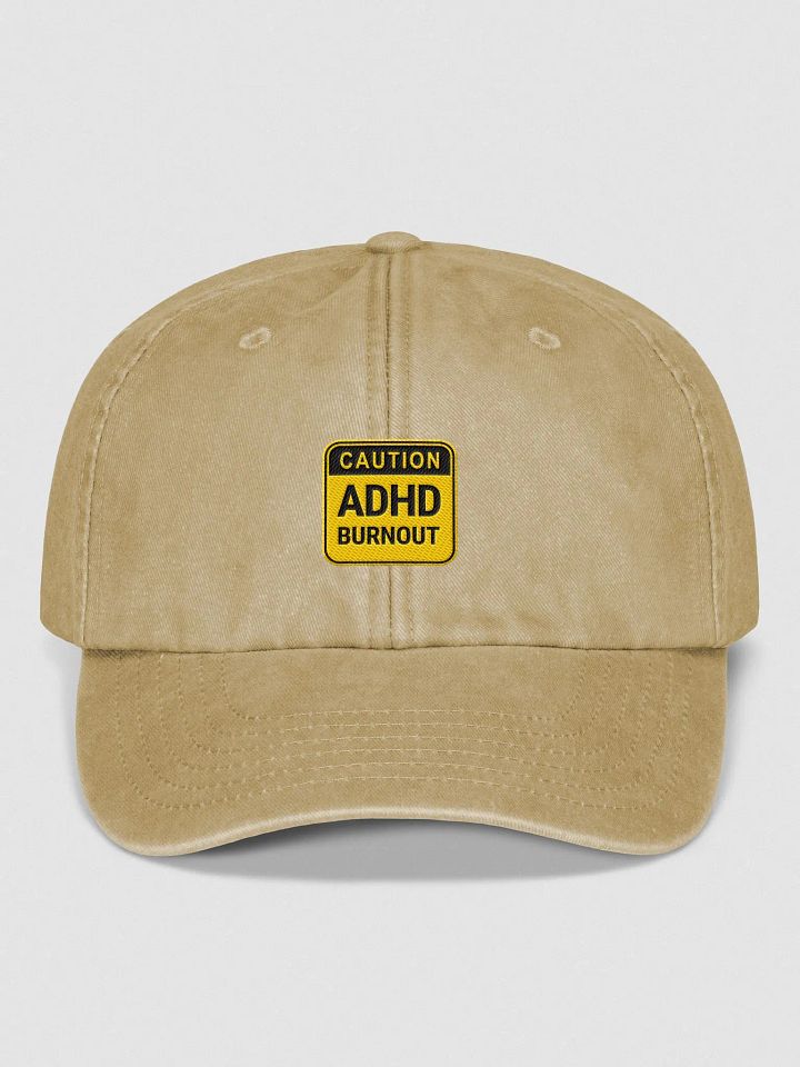 CAUTION: ADHD BURNOUT vintage dad hat product image (1)
