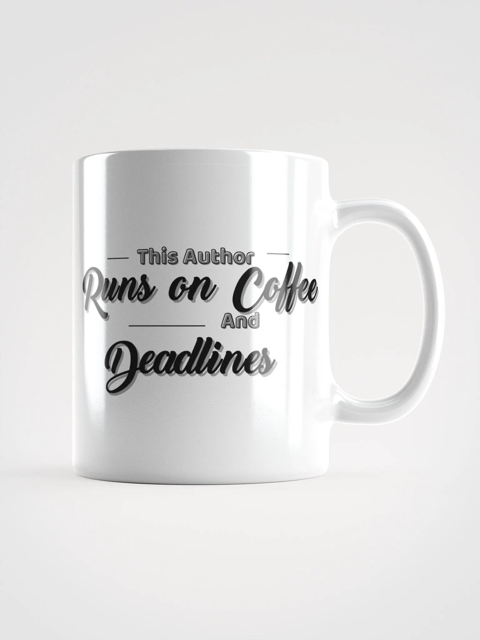 Runs on Coffee & Deadlines – Author Mug in 3 Sizes product image (3)