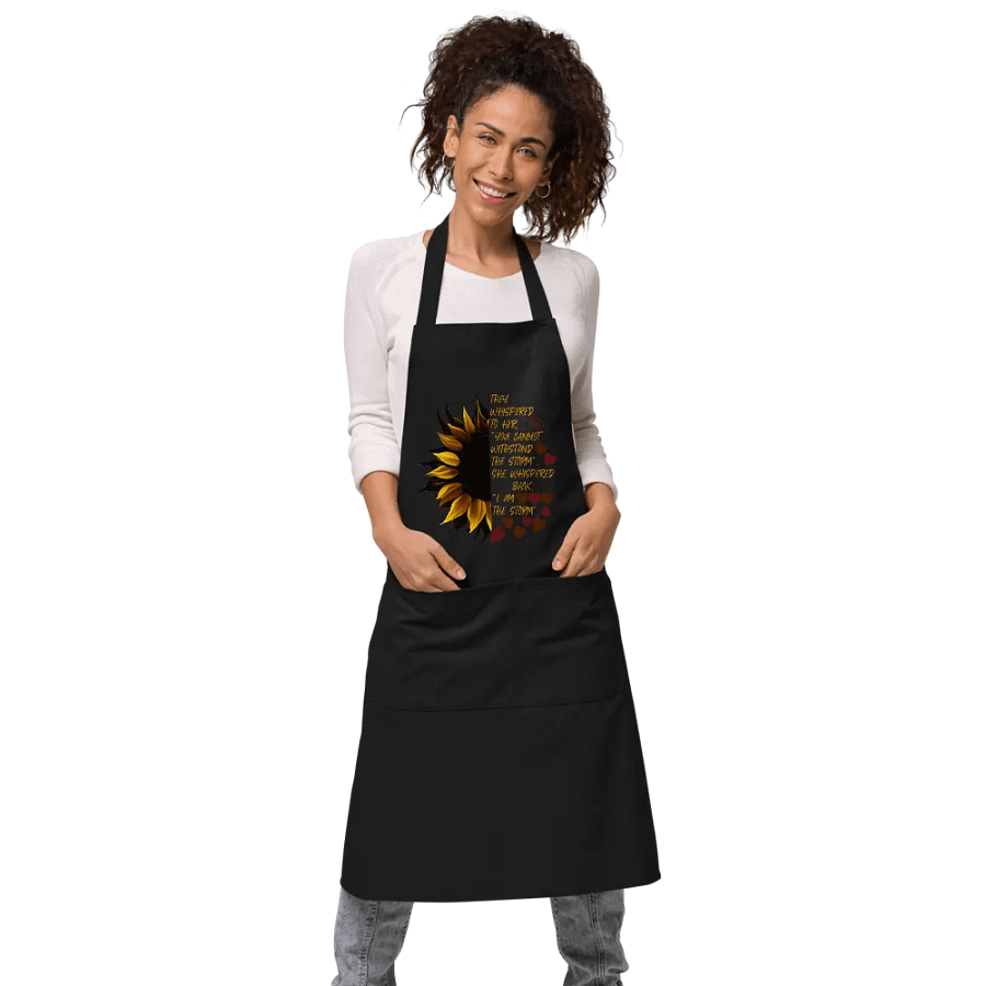 I Am the Storm Sunflower Organic Apron product image (1)