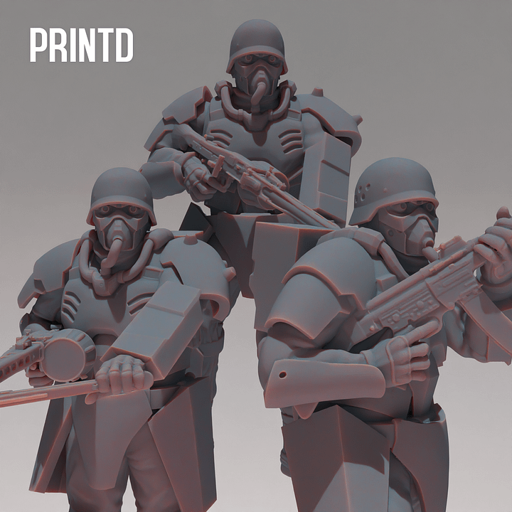 French Military Panzercop Team - Modern Warfare Wargame Hobby Resin Scale Models product image (1)