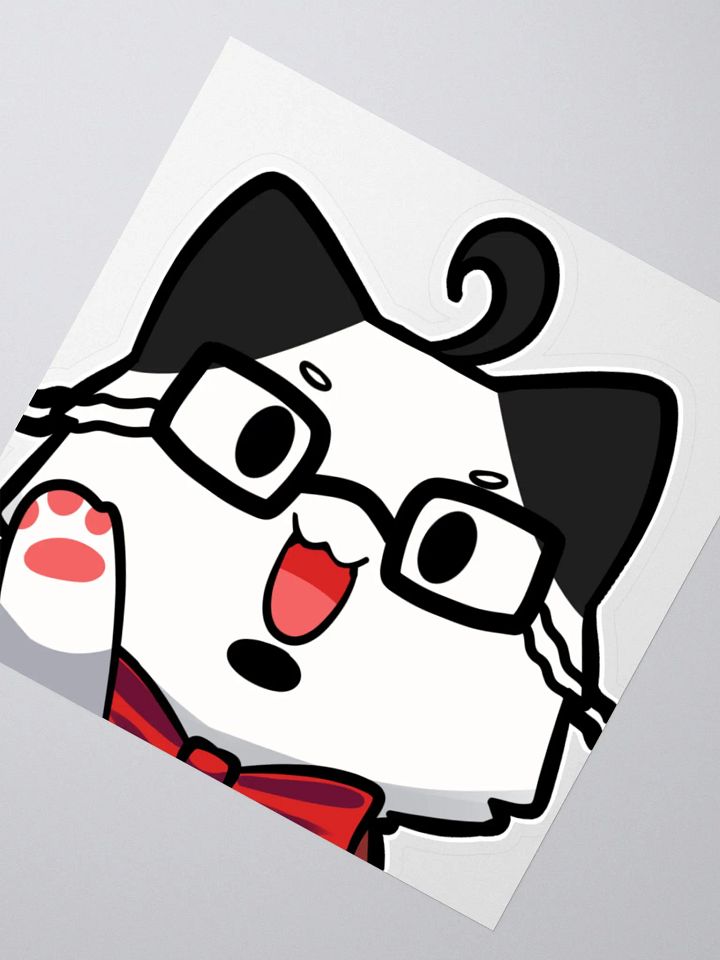JPAG_Grey cat Hi emote sticker product image (2)