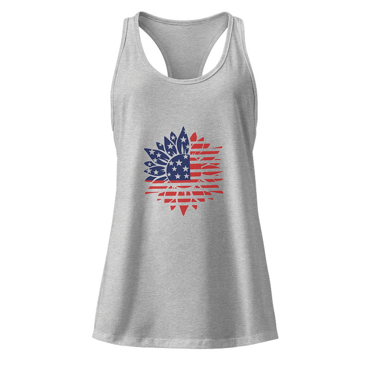 Patriotic Sunflower Racerback Tank product image (5)