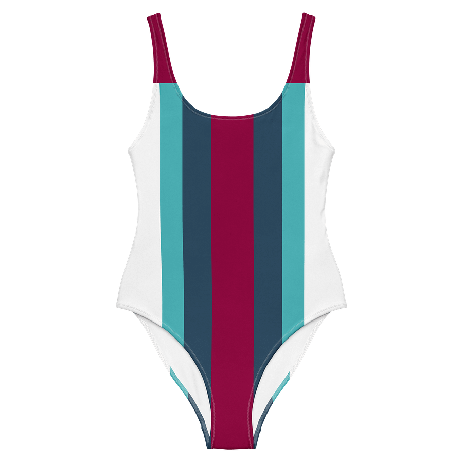 Maroon Stripes All-Over Swimsuit product image (2)