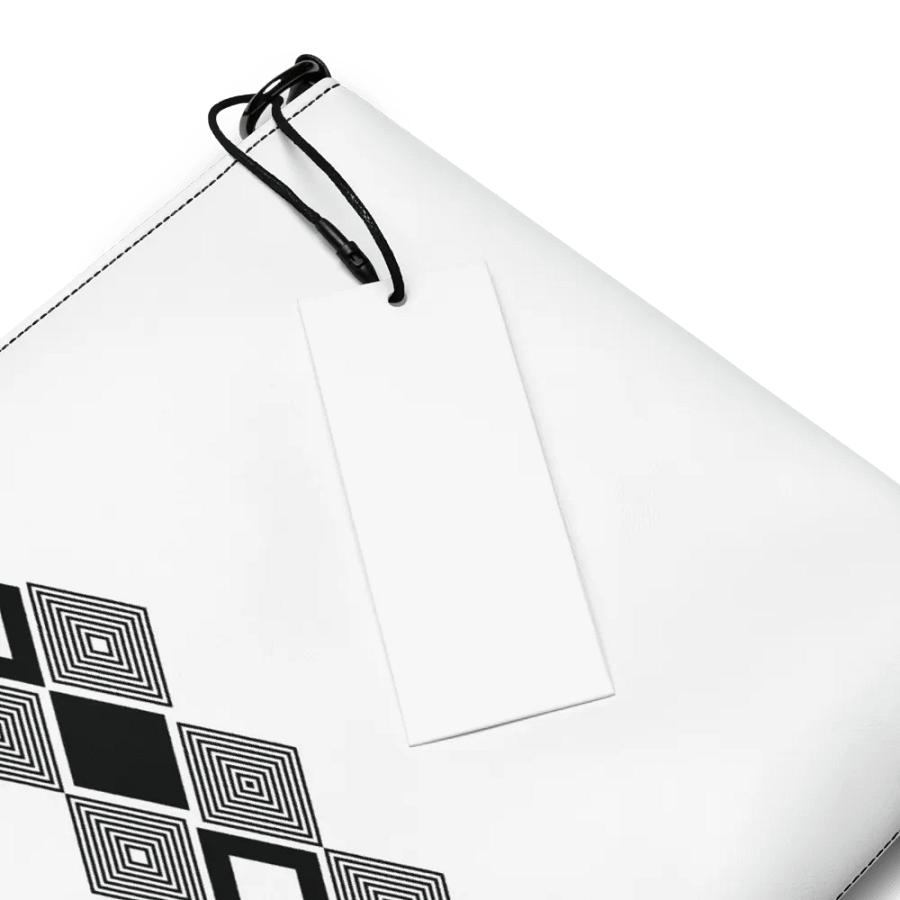 Black and white triangle design crossbody bag product image (10)