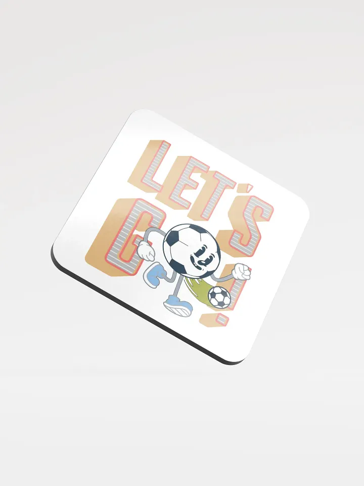 Lets Go Mascot Soccer Head Cork Coaster product image (2)