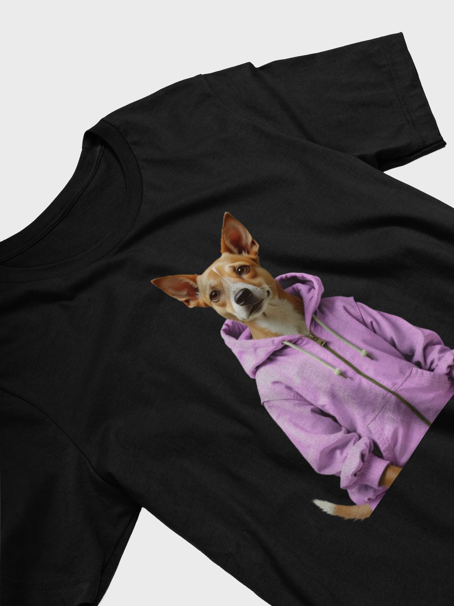 Potcake wearing hoodie Tee product image (3)