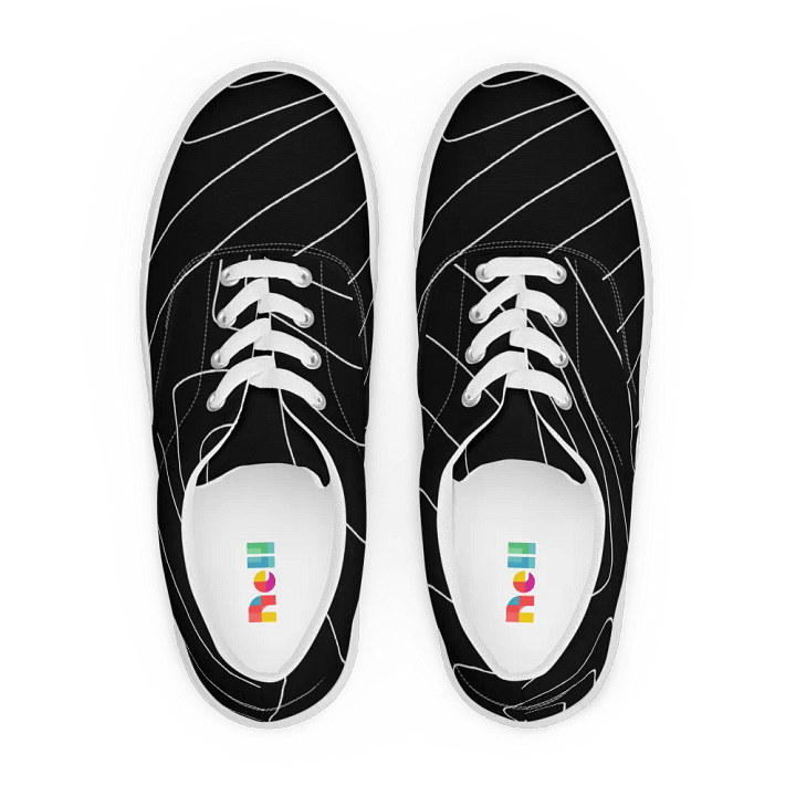 Topographic Lines Lace-Up Men's Canvas Shoes product image (1)