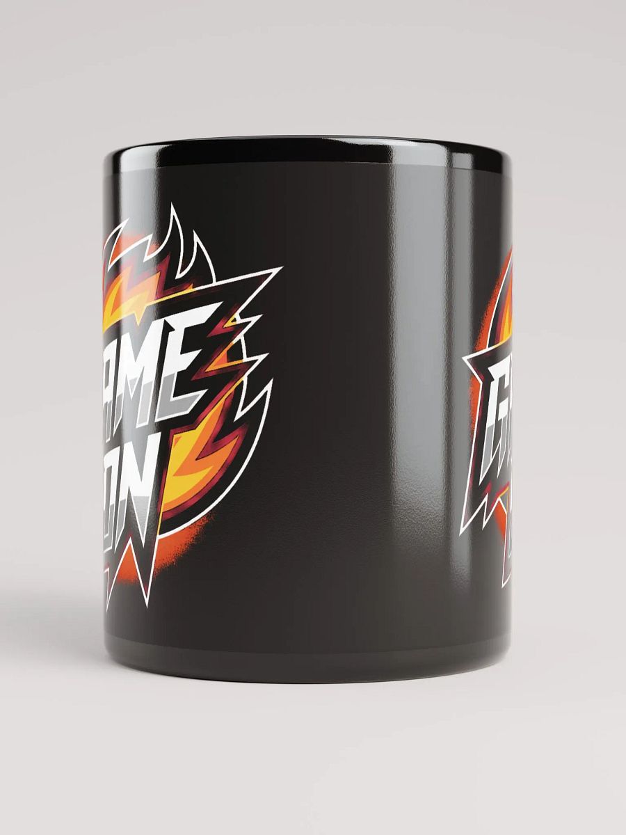 Flaming Game On #Statement Glossy Black Mug product image (10)