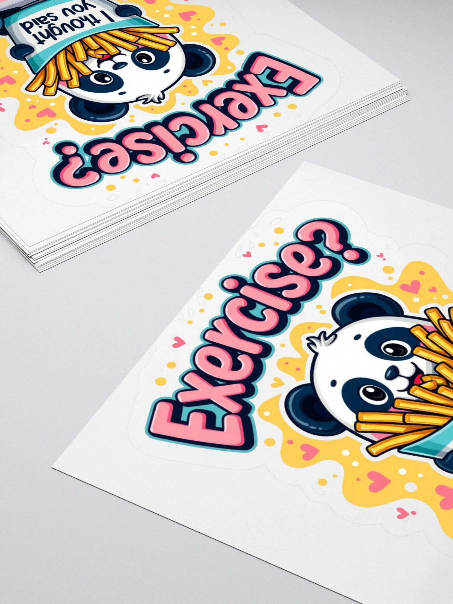 Panda's Extra Fries Kiss-Cut Stickers product image (10)