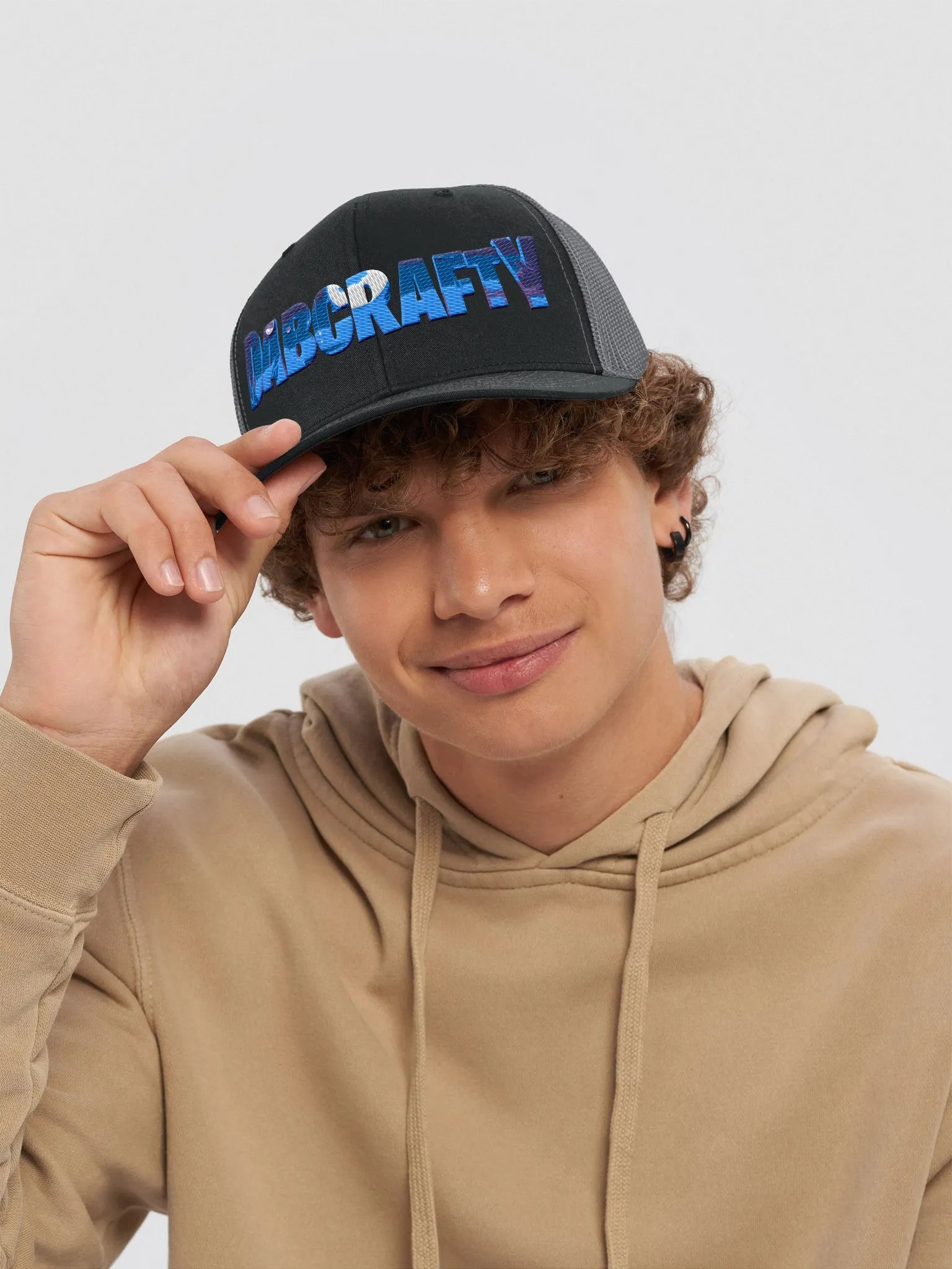 🧢 First Edition Dabcrafty Trucker Hat Black – A Classic Look for True Fans! 🎮✨ product image (4)