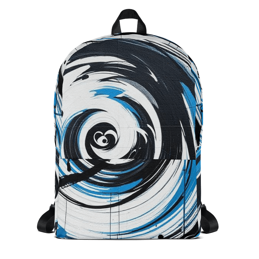 Boys Black, White, Blue Swirl Backpack product image (2)