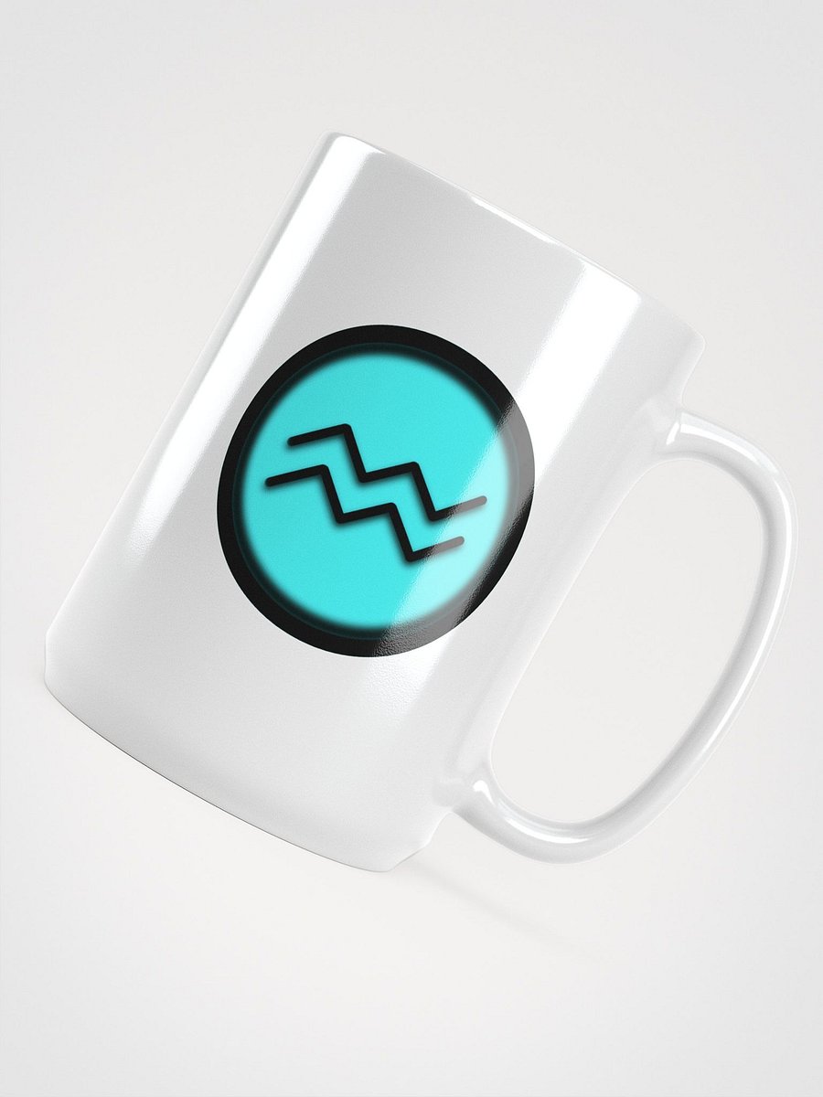 Astrology Symbol | Zodiac Sign | Aquarius White Glossy Mug product image (4)