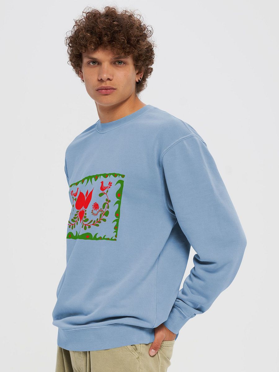 Hungarian Folk Art Sky Blue Floral Sweatshirt product image (5)