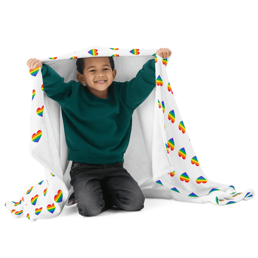 Rainbow Heart Blanket product image (1)
